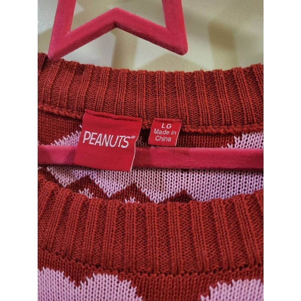 Peanuts heart all over sweater L - Picture 2 of 3